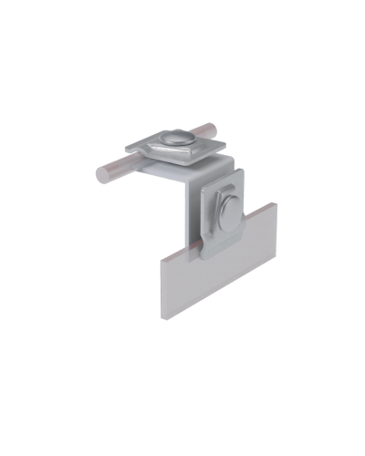 Фальцевый держатель H50 мм для прутка Ø 5-10 мм HD КМ-Профиль (FD-H50-D5-10 HD) в Хасавюрте Монтажные материалы Pintop.ru
