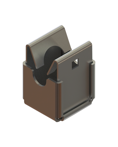 Держатель для прутка Ø 8 мм Быстрый монтаж INOX304 КМ-профиль (DBM-D8 INOX304) в Хасавюрте Аксессуары для лотков Pintop.ru