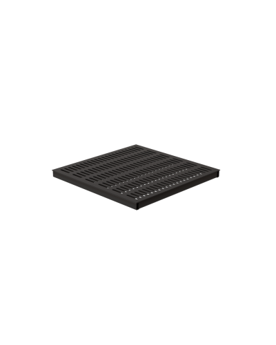 Перфорированная панель фальшпола 38/600/600 (перфорация 38%) RAL9005 КМ-профиль (PPF38-600-600-38 RAL9005) в Хасавюрте Аксессуары для лотков Pintop.ru