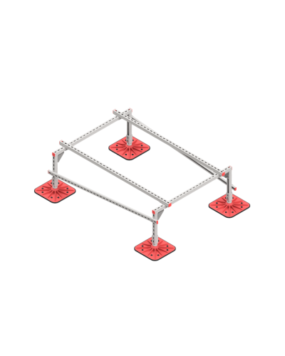 Опорная конструкция для установки оборудования TECHNORAPTOR FOOT 1200х1700 КМ-профиль (KM-TR-F-SSEI-1200-1700) в Хасавюрте Системы видеонаблюдения Pintop.ru