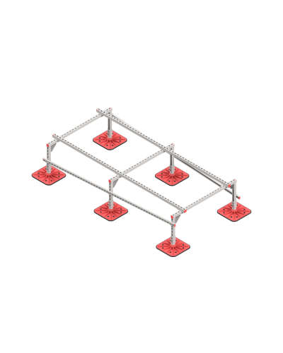Опорная конструкция для установки оборудования TECHNORAPTOR FOOT 1200х2500 КМ-профиль (KM-TR-F-SSEI-1200-2500) в Хасавюрте Системы видеонаблюдения Pintop.ru