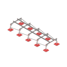 Опорная конструкция для установки оборудования TECHNORAPTOR FOOT 1200х4000 тип 2 КМ-профиль (KM-TR-F-SSEI-1200-4000-2)