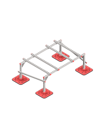 Опорная конструкция для установки оборудования TECHNORAPTOR FOOT 1500х1000 тип 2 КМ-профиль (KM-TR-F-SSEI-1500-1000-2) в Хасавюрте Системы видеонаблюдения Pintop.ru