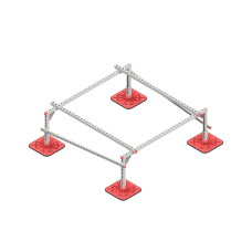Опорная конструкция для установки оборудования TECHNORAPTOR FOOT 1500х1500 тип 1 КМ-профиль (KM-TR-F-SSEI-1500-1500-1)