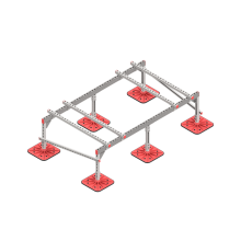 Опорная конструкция для установки оборудования TECHNORAPTOR FOOT 2000х1200 КМ-профиль (KM-TR-F-SSEI-2000-1200)