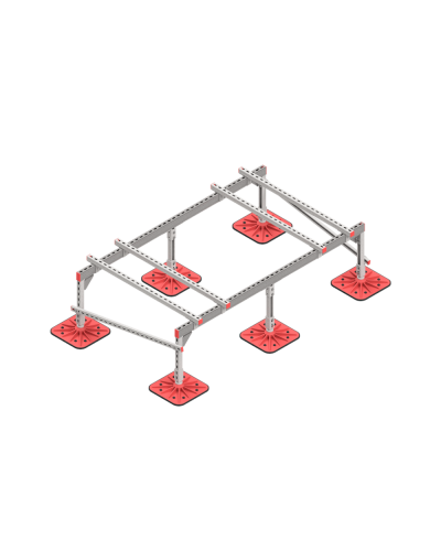 Опорная конструкция для установки оборудования TECHNORAPTOR FOOT 2000х1200 КМ-профиль (KM-TR-F-SSEI-2000-1200) в Хасавюрте Системы видеонаблюдения Pintop.ru