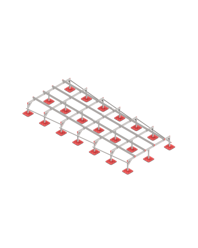 Опорная конструкция для установки оборудования TECHNORAPTOR FOOT 2500х6000 КМ-профиль (KM-TR-F-SSEI-2500-6000) в Хасавюрте Системы видеонаблюдения Pintop.ru
