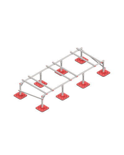 Опорная конструкция для установки оборудования TECHNORAPTOR FOOT 3000х1200 тип 1 HD КМ-профиль (KM-TR-F-SSEI-3000-1200-1 HD) в Хасавюрте Системы видеонаблюдения Pintop.ru