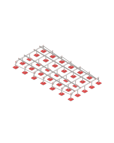 Опорная конструкция для установки оборудования TECHNORAPTOR FOOT 3000х6000 тип 2 КМ-профиль (KM-TR-F-SSEI-3000-6000-2) в Хасавюрте Системы видеонаблюдения Pintop.ru