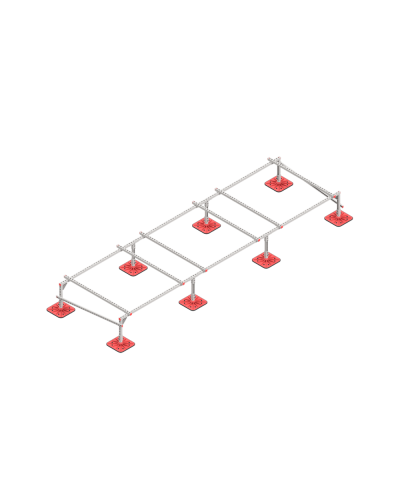 Опорная конструкция для установки оборудования TECHNORAPTOR FOOT 5000х1500 КМ-профиль (KM-TR-F-SSEI-5000-1500) в Хасавюрте Системы видеонаблюдения Pintop.ru