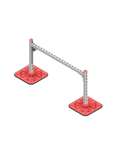 Опорная конструкция для горизонтальных прямоугольных воздуховодов и металлических лотков кабеленесущих систем TECHNORAPTOR FOOT 1000х500 КМ-профиль (KM-TR-F-SSHRAD-1000-500) в Хасавюрте Системы видеонаблюдения Pintop.ru