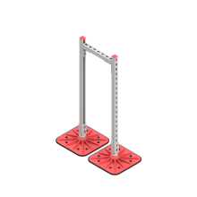 Опорная конструкция для горизонтальных прямоугольных воздуховодов и металлических лотков кабеленесущих систем TECHNORAPTOR FOOT 350х1000 КМ-профиль (KM-TR-F-SSHRAD-350-1000)