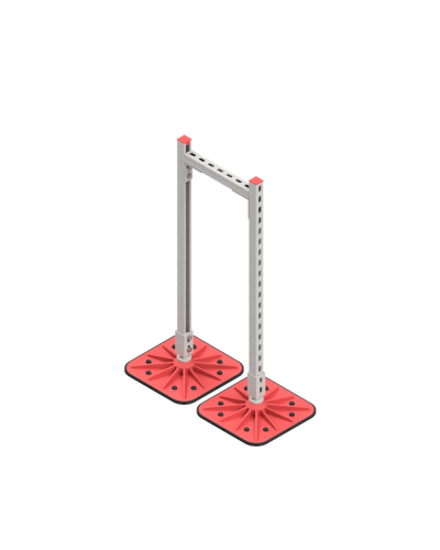 Опорная конструкция для горизонтальных прямоугольных воздуховодов и металлических лотков кабеленесущих систем TECHNORAPTOR FOOT 350х1000 КМ-профиль (KM-TR-F-SSHRAD-350-1000) в Хасавюрте Системы видеонаблюдения Pintop.ru