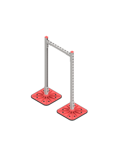 Опорная конструкция для горизонтальных прямоугольных воздуховодов и металлических лотков кабеленесущих систем TECHNORAPTOR FOOT 500х1000 КМ-профиль (KM-TR-F-SSHRAD-500-1000) в Хасавюрте Системы видеонаблюдения Pintop.ru