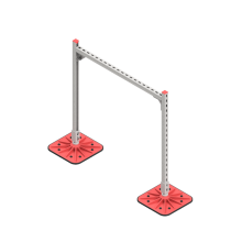 Опорная конструкция для горизонтальных прямоугольных воздуховодов и металлических лотков кабеленесущих систем TECHNORAPTOR FOOT 1000х1000 КМ-профиль (KM-TR-F-SSHRAD-1000-1000)