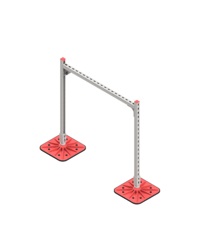 Опорная конструкция для горизонтальных прямоугольных воздуховодов и металлических лотков кабеленесущих систем TECHNORAPTOR FOOT 1000х1000 КМ-профиль (KM-TR-F-SSHRAD-1000-1000) в Хасавюрте Системы видеонаблюдения Pintop.ru