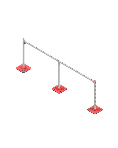 Опорная конструкция для горизонтальных прямоугольных воздуховодов и металлических лотков кабеленесущих систем TECHNORAPTOR FOOT 3000х1000 КМ-профиль (KM-TR-F-SSHRAD-3000-1000) в Хасавюрте Системы видеонаблюдения Pintop.ru
