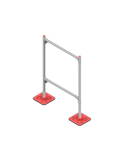 Опорная конструкция для горизонтальных прямоугольных воздуховодов и металлических лотков кабеленесущих систем TECHNORAPTOR FOOT 1000х1500 HD КМ-профиль (KM-TR-F-SSHRAD-1000-1500 HD) в Хасавюрте Системы видеонаблюдения Pintop.ru