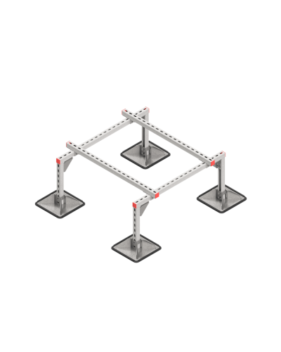 Опорная конструкция для установки оборудования TECHNORAPTOR STEELFOOT 1000х1000 КМ-профиль (KM-TR-STF-SSEI-1000-1000) в Хасавюрте Системы видеонаблюдения Pintop.ru