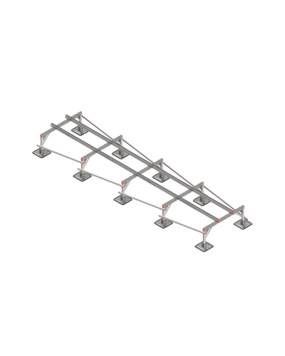 Опорная конструкция для установки оборудования TECHNORAPTOR STEELFOOT 1200х5000 тип 1 КМ-профиль (KM-TR-STF-SSEI-1200-5000-1) в Хасавюрте Системы видеонаблюдения Pintop.ru