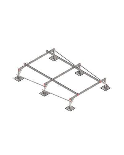 Опорная конструкция для установки оборудования TECHNORAPTOR STEELFOOT 2000х3000 тип 1 КМ-профиль (KM-TR-STF-SSEI-2000-3000-1) в Хасавюрте Системы видеонаблюдения Pintop.ru