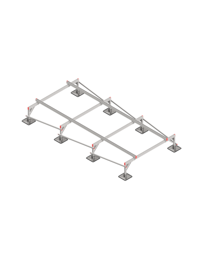 Опорная конструкция для установки оборудования TECHNORAPTOR STEELFOOT 2000х4000 КМ-профиль (KM-TR-STF-SSEI-2000-4000) в Хасавюрте Системы видеонаблюдения Pintop.ru
