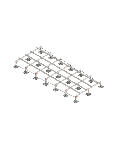 Опорная конструкция для установки оборудования TECHNORAPTOR STEELFOOT 2500х6000 КМ-профиль (KM-TR-STF-SSEI-2500-6000) в Хасавюрте Системы видеонаблюдения Pintop.ru