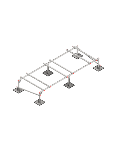 Опорная конструкция для установки оборудования TECHNORAPTOR STEELFOOT 3000х1200 тип 2 HD КМ-профиль (KM-TR-STF-SSEI-3000-1200-2 HD) в Хасавюрте Системы видеонаблюдения Pintop.ru
