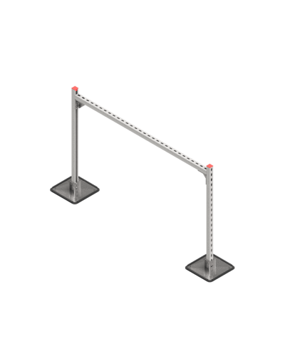 Опорная конструкция для горизонтальных прямоугольных воздуховодов и металлических лотков кабеленесущих систем TECHNORAPTOR STEELFOOT 1500х1000 КМ-профиль (KM-TR-STF-SSHRAD-1500-1000) в Хасавюрте Системы видеонаблюдения Pintop.ru