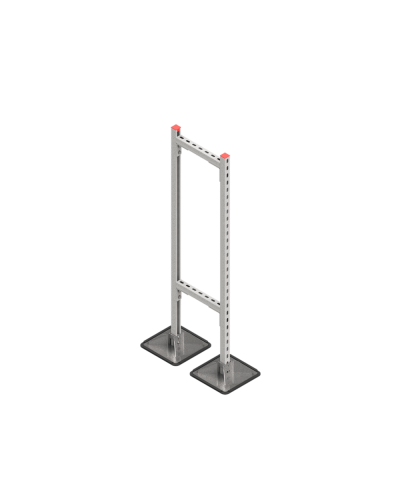 Опорная конструкция для горизонтальных прямоугольных воздуховодов и металлических лотков кабеленесущих систем TECHNORAPTOR STEELFOOT 350х1500 КМ-профиль (KM-TR-STF-SSHRAD-350-1500) в Хасавюрте Системы видеонаблюдения Pintop.ru