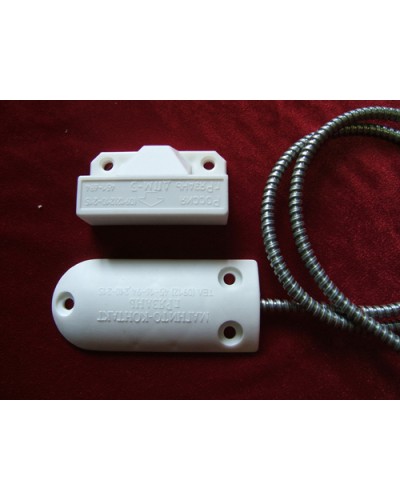 Датчик положения магнитогерконовый Магнито-Контакт ДПМ-3 исп. 06 (металлорукав из оцинкованной стали) в Хасавюрте Извещатели охранные Pintop.ru