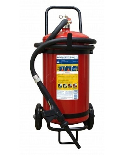 Огнетушитель ПОЖТЕХНИКА ОВП-40(з) МИГ летний (ФторПАВ) на съемн.тележке с перекр. стволом (баллон 50 л, ОТВ 40 л) в Хасавюрте Огнетушители Pintop.ru