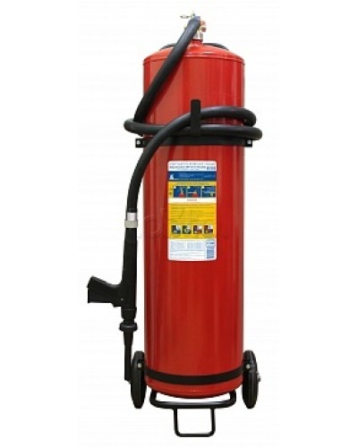 Огнетушитель ПОЖТЕХНИКА ОВП-80(з) МИГ летний (ФторПАВ) на съемн.тележке с перекр. стволом (баллон 100 л, ОТВ 80 л) в Хасавюрте Огнетушители Pintop.ru