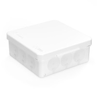 Коробка распред. 60-0303-9003м двухкомп. (HF) белая 100х100х40 (8шт/уп) Промрукав (60-0303-9003м)