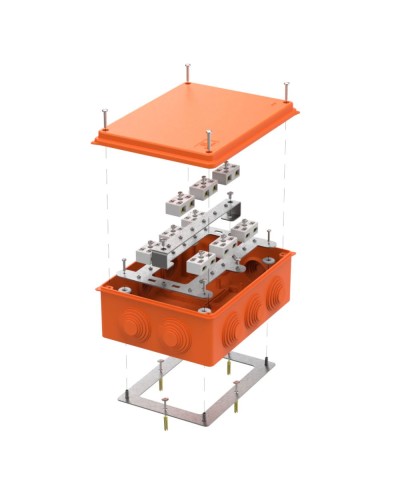 Коробка огнест. 200х150х75 (5 шт/кор) Промрукав (40-0320-FR6.0-4-18-Р) в Хасавюрте Распределительные коробки Pintop.ru