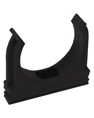 Крепёж-клипса для труб Полистирол черная д25 (100шт/1000шт уп/кор) Промрукав (02725ч) в Хасавюрте Держатели, клипсы, скобы Pintop.ru