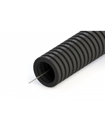 Труба гофрированная ПНД лёгкая 350 Н безгалогенная (HF) стойкая к ультрафиолету черная с/з д20 (100м/4800м уп/пал) Промрукав 161557 в Хасавюрте Труба гофрированная Pintop.ru