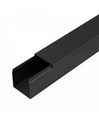 Кабель-канал черный 2-й замок в п/э 25х25 мм (32 м/уп) Промрукав (PR03.0213) в Хасавюрте Огнестойкие кабельные линии Pintop.ru