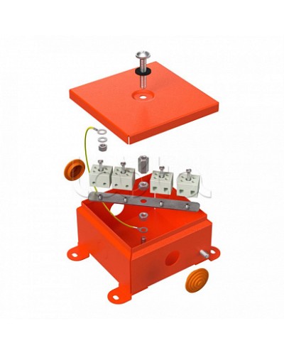 Коробка металлическая огнестойкая 70-0360-FR10.0-4 Е15-Е120 110х110х65 Промрукав (70-0360-FR10.0-4) в Хасавюрте Огнестойкие кабельные линии Pintop.ru