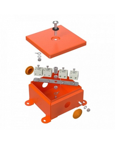 Коробка металлическая огнестойкая 70-0360-FR2.5-4 Е15-Е120 110х110х65 Промрукав (70-0360-FR2.5-4) в Хасавюрте Огнестойкие кабельные линии Pintop.ru