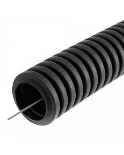 Труба гофрированная ПВХ легкая 350 Н черная с/з d16 мм (10 м/2400м уп/пал) Промрукав (PR01.0143) в Хасавюрте Труба гофрированная Pintop.ru