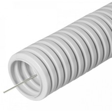 Труба гофрированная ПВХ легкая 350 Н серая с/з д25 (10м/уп) Промрукав (PR.012531М10)