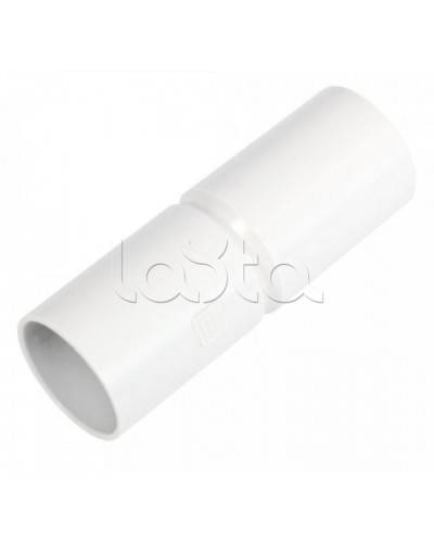 Патрубок-муфта белая д16 (100шт/1200шт уп/кор) Промрукав (PR.01716б) в Хасавюрте Повороты, муфты, тройники Pintop.ru