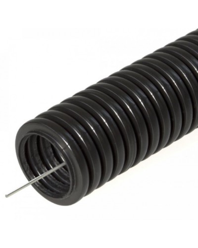 Труба гофрированная ПНД легкая 350 Н безгалогенная (HF) стойкая к ультрафиолету черная с/з д16 (25м/уп) Промрукав (PR02.0121) в Хасавюрте Труба гофрированная Pintop.ru