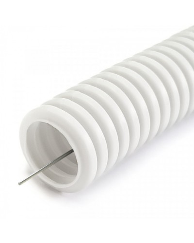 Труба гофрированная ПЛЛ тяжелая 750 Н безгалогенная (HF) негорючая (НГ) белая с/з д16 (100м/5500м уп/пал) Промрукав PR02.0239 в Хасавюрте Труба гофрированная Pintop.ru