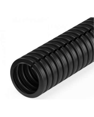 Труба гофрированная ПП лёгкая 350 Н безгалогенная (HF) разрезная черная д16 (10м/уп) Промрукав (PR02.0243) в Хасавюрте Труба гофрированная Pintop.ru