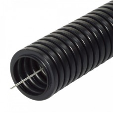 Труба гофрированная ПА безгалогенная (HF) стойкая к ультрафиолету черная с/з д25 (10м/уп) Промрукав (PR02.0261)