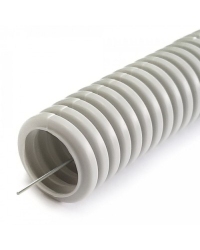 Труба гофрированная ПНД лёгкая 350 Н безгалогенная (HF) серая с/з d20 мм (10м) Промрукав (PR02.0452) в Хасавюрте Труба гофрированная Pintop.ru