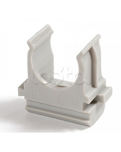 Крепеж-клипса для труб АБС-пластик в п/э д16 (100шт/2000шт уп/кор) Промрукав (PR.02616) в Хасавюрте Держатели, клипсы, скобы Pintop.ru