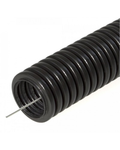 Труба гофрированная ПНД тяжёлая 750 Н безгалогенная (HF) стойкая к ультрафиолету черная с/з д63 (15м/360м уп/пал) Промрукав (PR.026341) в Хасавюрте Труба гофрированная Pintop.ru